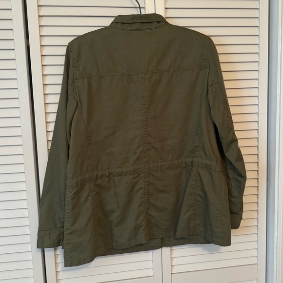 Talbots lightweight olive jacket. Size L - Picture 4 of 9